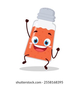 cute hurray victory expression of chili powder cartoon character
