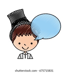 cute husband with speech bubble avatar character
