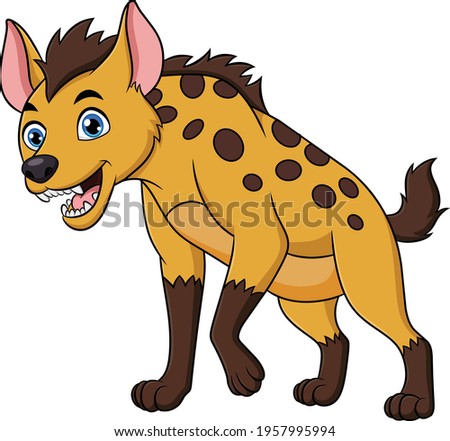 Cute Hyena cartoon animal vector illustration