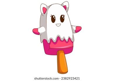 Cute Ice Cream Cartoon Character Design
