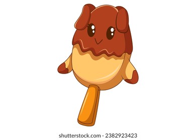 Cute Ice Cream Cartoon Character Design