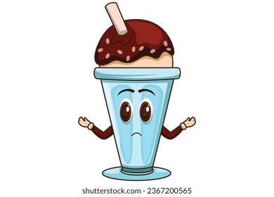 Cute Ice Cream Character Design Illustration
