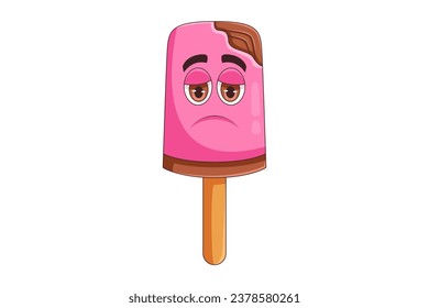 Cute Ice Cream Character Design Illustration