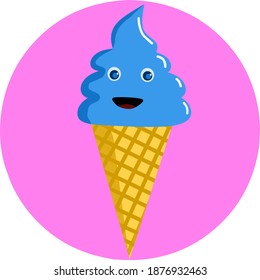 Vector De Caracteres De Crema De Hielo Cuta