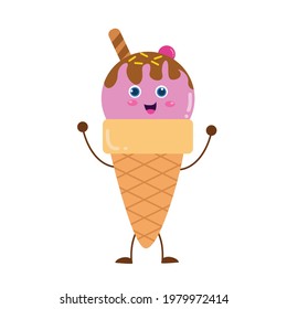 Cute-Eis-Zeichen, Vektorgrafik-Design