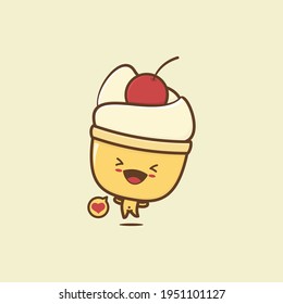 cute ice cream characters. vector illustration eps 10