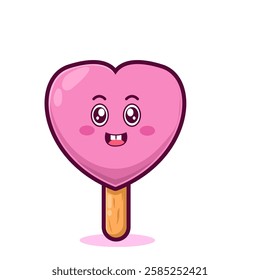 cute ice cream flat vector illsutration