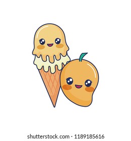 cute ice cream flavors and tropical mango