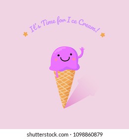 cute ice cream illustration