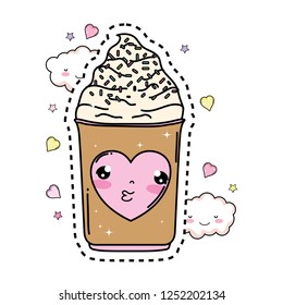cute ice cream kawaii character