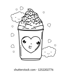 cute ice cream kawaii character