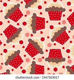 Cute ice cream pattern background image