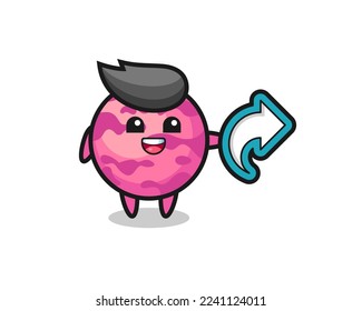 cute ice cream scoop hold social media share symbol , cute style design for t shirt, sticker, logo element