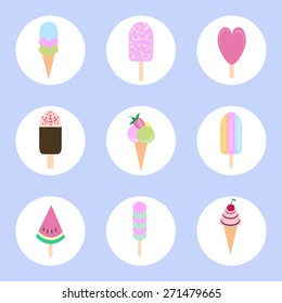 Cute Ice cream  set