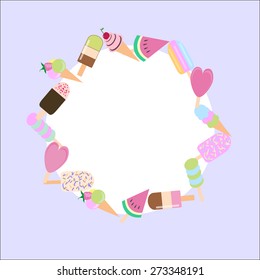 Cute Ice cream  set