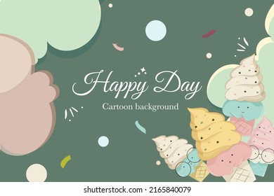 cute ice cream summer background