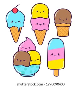 cute ice cream in summer holiday