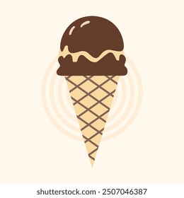 Cute ice cream sweet food vector Illustration. Ice cream cup summer delicious delight frozen food vector