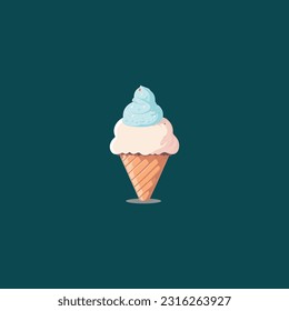 A cute Ice cream vector.