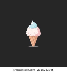 A cute Ice cream vector.