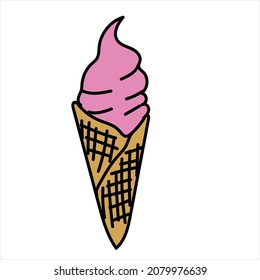 Cuto vector de helado para la decoración.