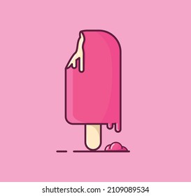 Diseño de vectores de crema de hielo cúbico