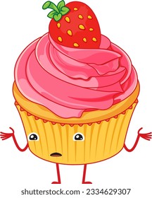 Cute ice cream vector element 