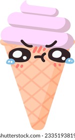 Cute ice cream vector  element