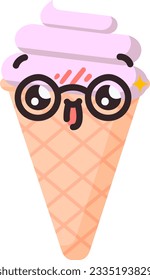 Cute ice cream vector  element