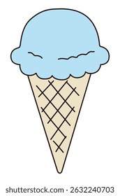 Cute ice cream vector illustration