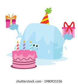 süße Eiswürfel, Vektorgrafik-Design