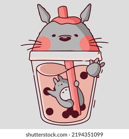 Cute Ice Cup Tshirt Vector Design