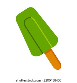 cute of ice pop on cartoon version,vector illustration