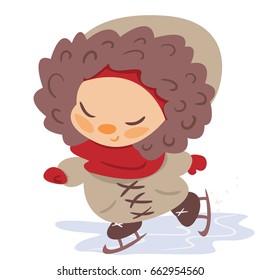 Cute Ice Skating Child
