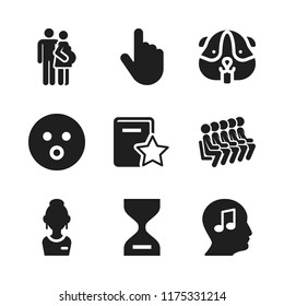 cute icon. 9 cute vector icons set. hamster, profile and waiting icons for web and design about cute theme