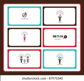 cute icon card collection
