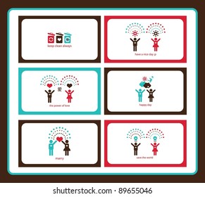 cute icon card collection