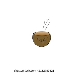 Cute icon design illustration with white background, funny 