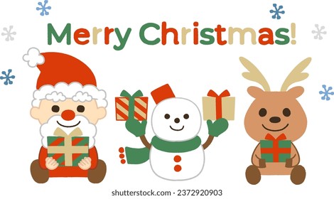 cute icon illustration of christmas material