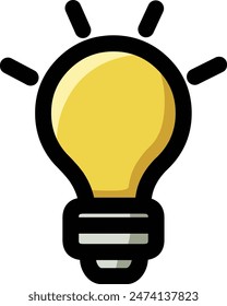 Lindo icono de una bombilla 