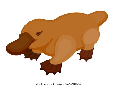 Cute icon of platypus. Perfect card or any kind of design