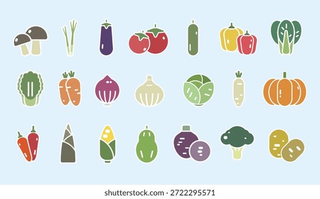 El lindo ícono de las verduras tailandesas.