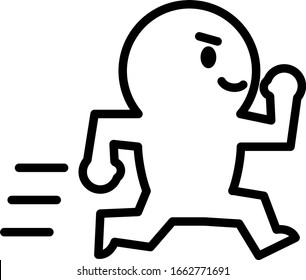 Cute icon of a toughness runner