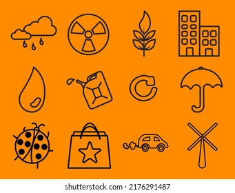 Icono lindo ilustración vectorial sobre fondo naranja, perfecto para iconos, logotipos
