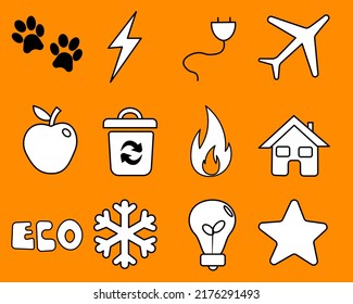 Icono lindo ilustración vectorial sobre fondo naranja, perfecto para iconos, logotipos