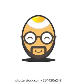 Cute and iconic egg professor mascot. Perfect for food and restaurant companies.