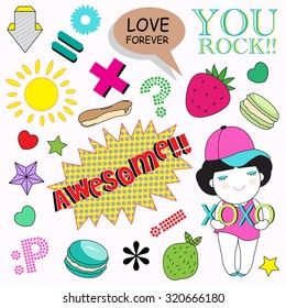 Cute Icons Character Stickers illustration
