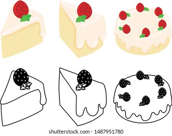 シフォンケーキ のイラスト素材 画像 ベクター画像 Shutterstock