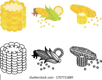 ﻿The cute icons of corn