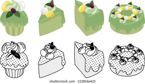 シフォンケーキ のイラスト素材 画像 ベクター画像 Shutterstock